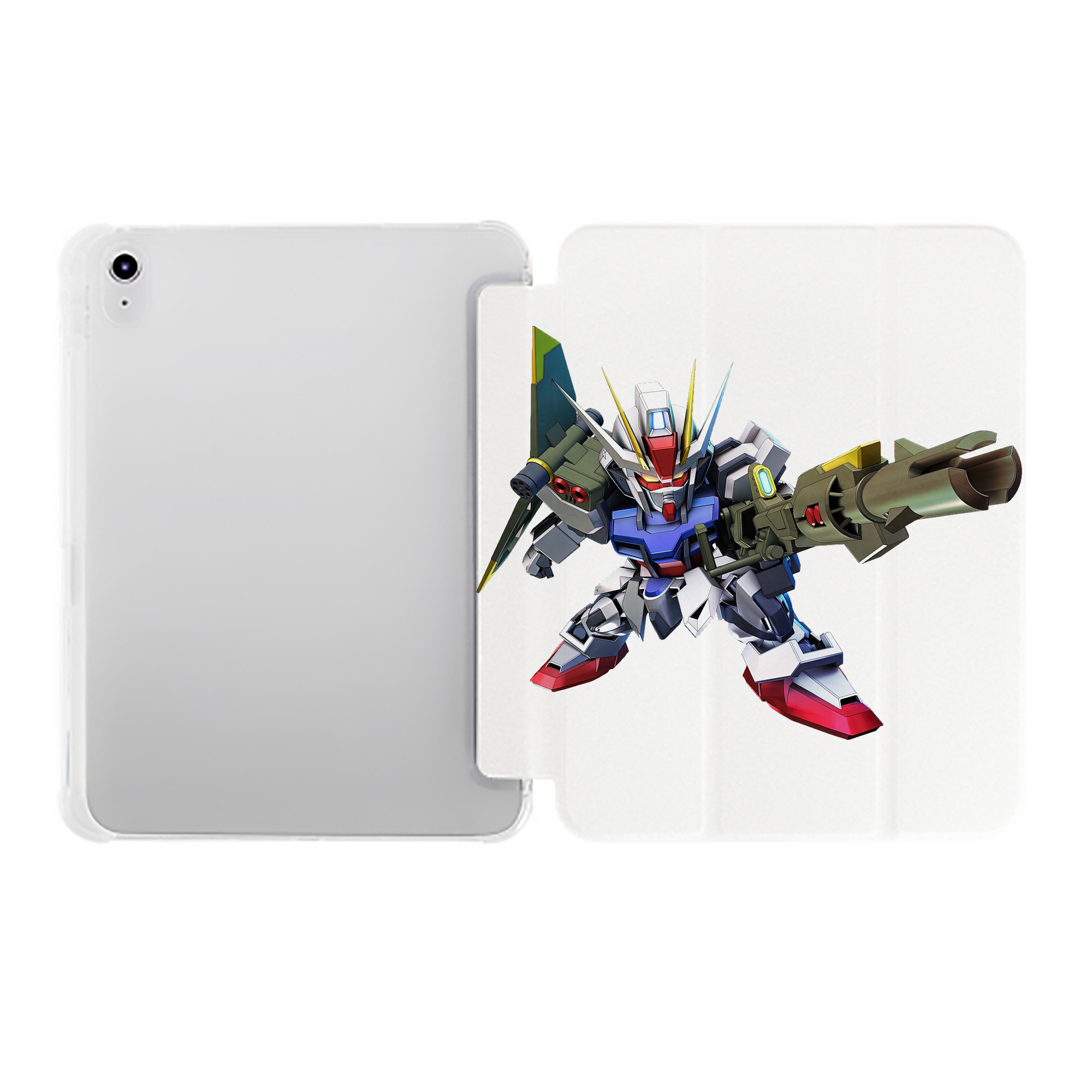 （画像用） 機動戦士ガンダム Mobile Suit Gundam IPad ケース ペン収納付き 三つ折りスタンド PUレザー×シリコン 対応機種9.5/10.5/10.9インチ